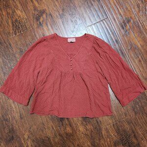 Rust colored boho blouse